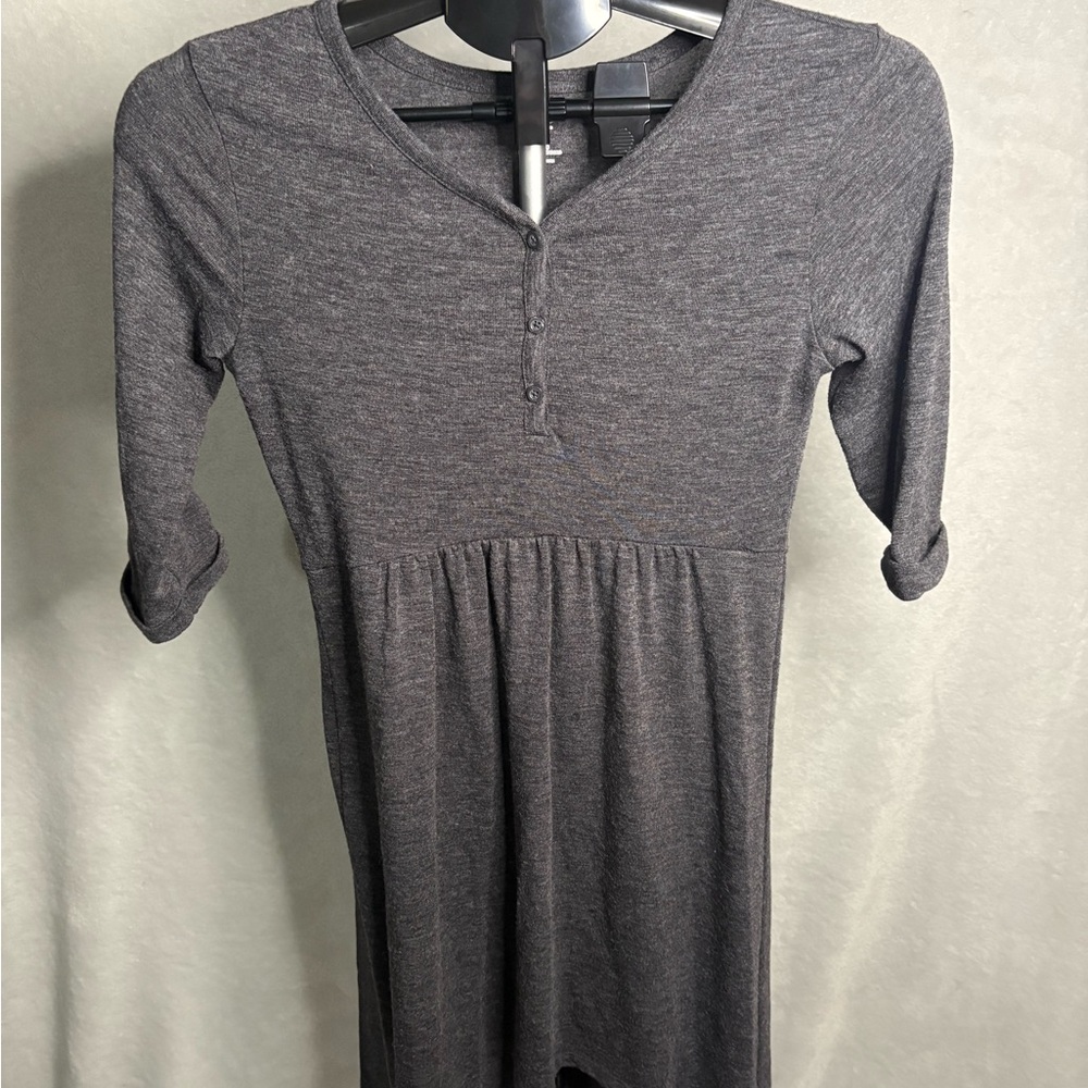 Old Navy Girls Heather Gray Long Sleeve Casual Dress